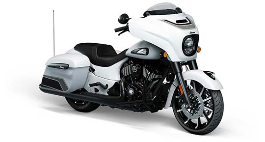 Chieftain Dark Horse - Ghost White Metallic Smoke/Graphics